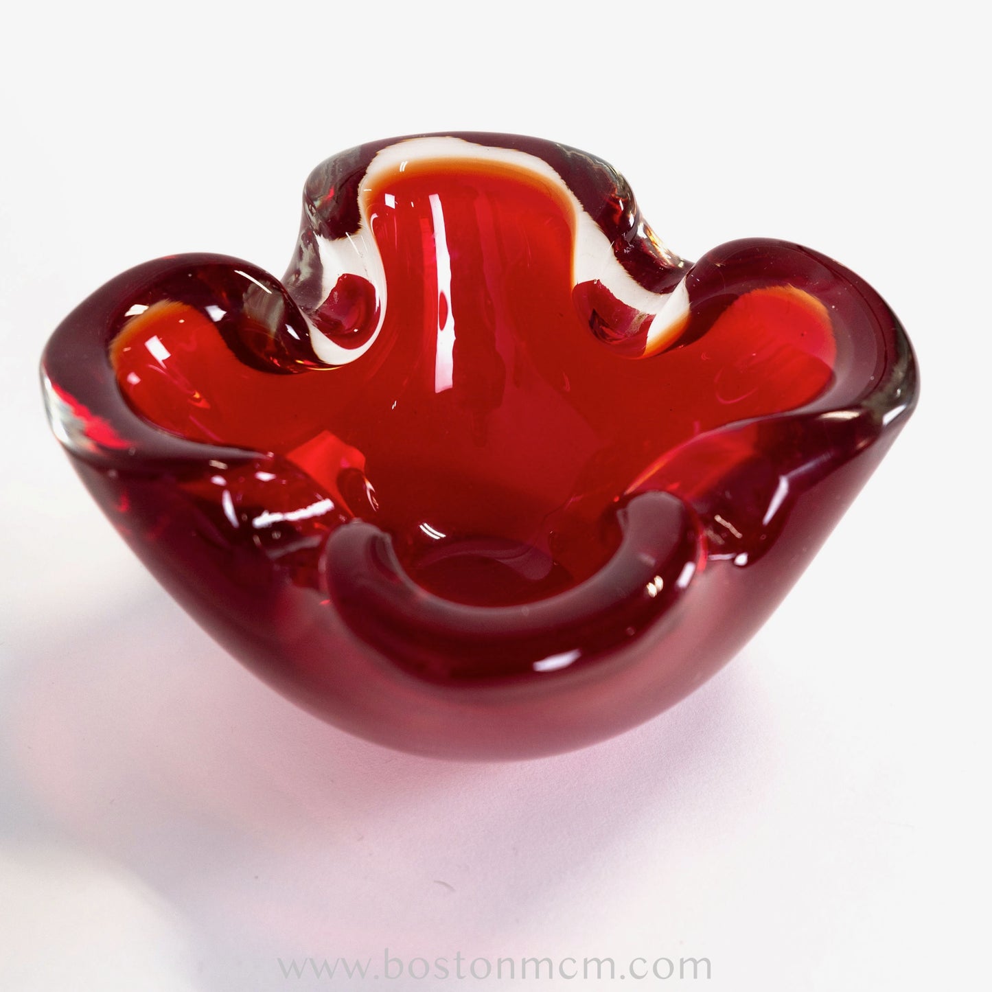 Italian Murano Art Glass Red Bowl / Ashtray