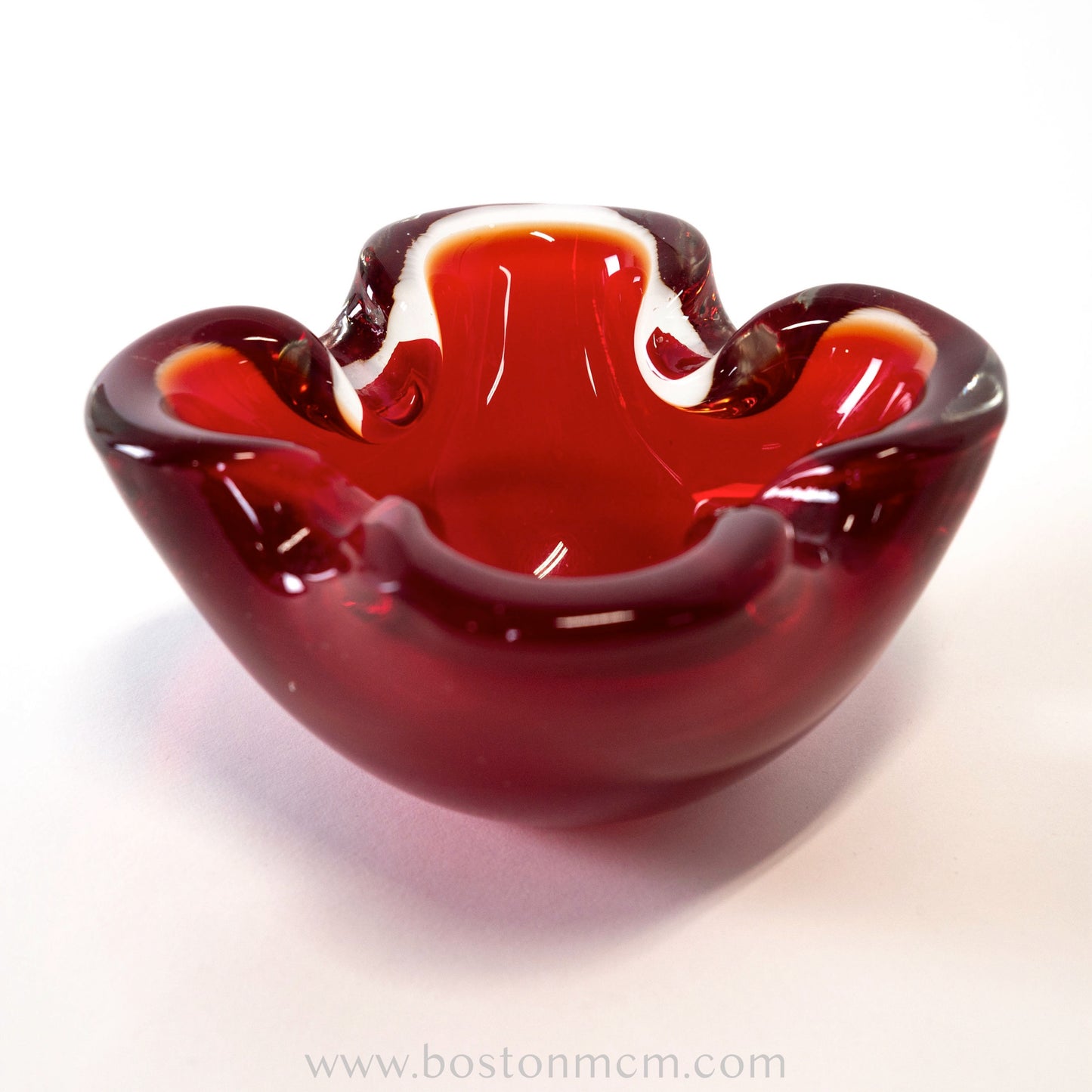 Italian Murano Art Glass Red Bowl / Ashtray