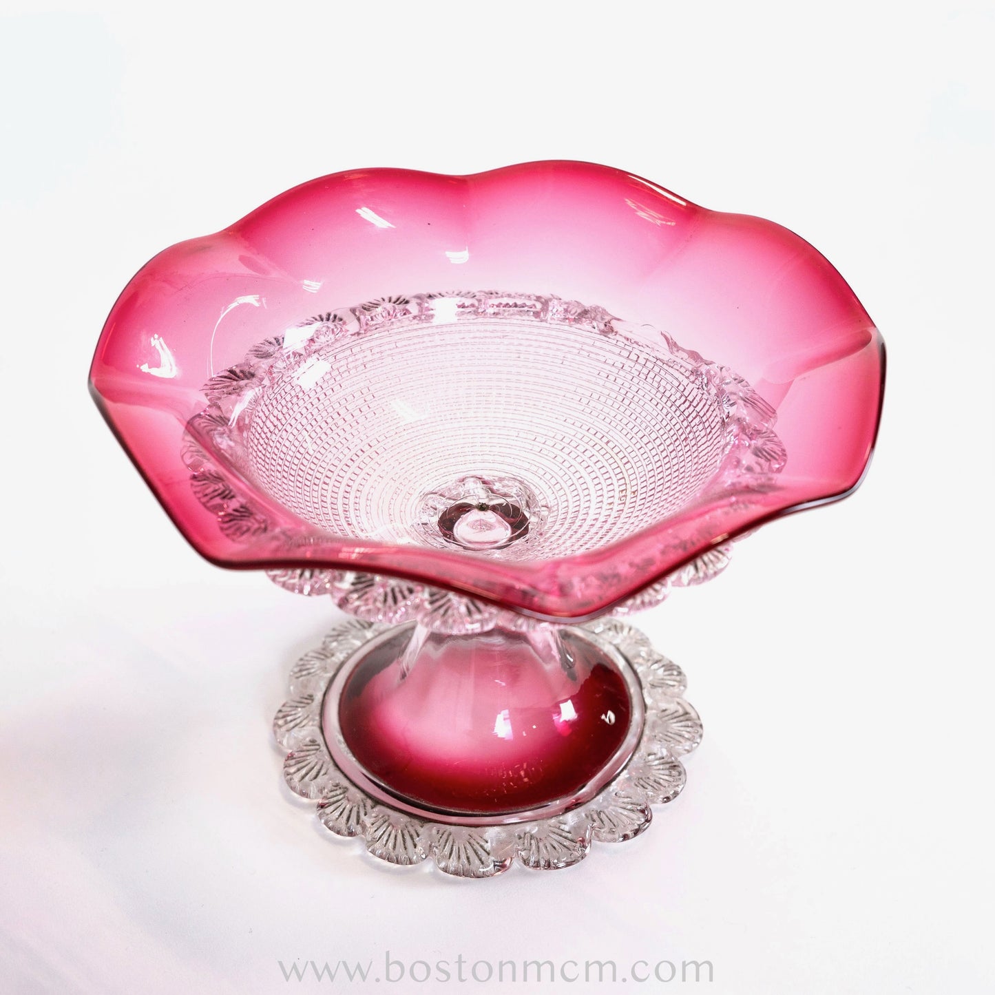 Murano Art Glass Pink Candy Bowl