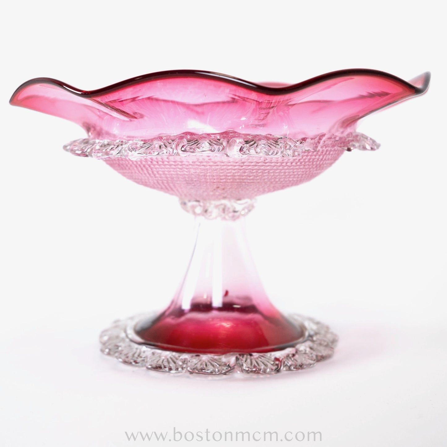 Murano Art Glass Pink Candy Bowl