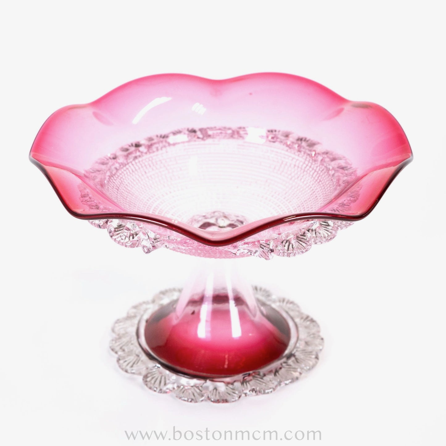 Murano Art Glass Pink Candy Bowl