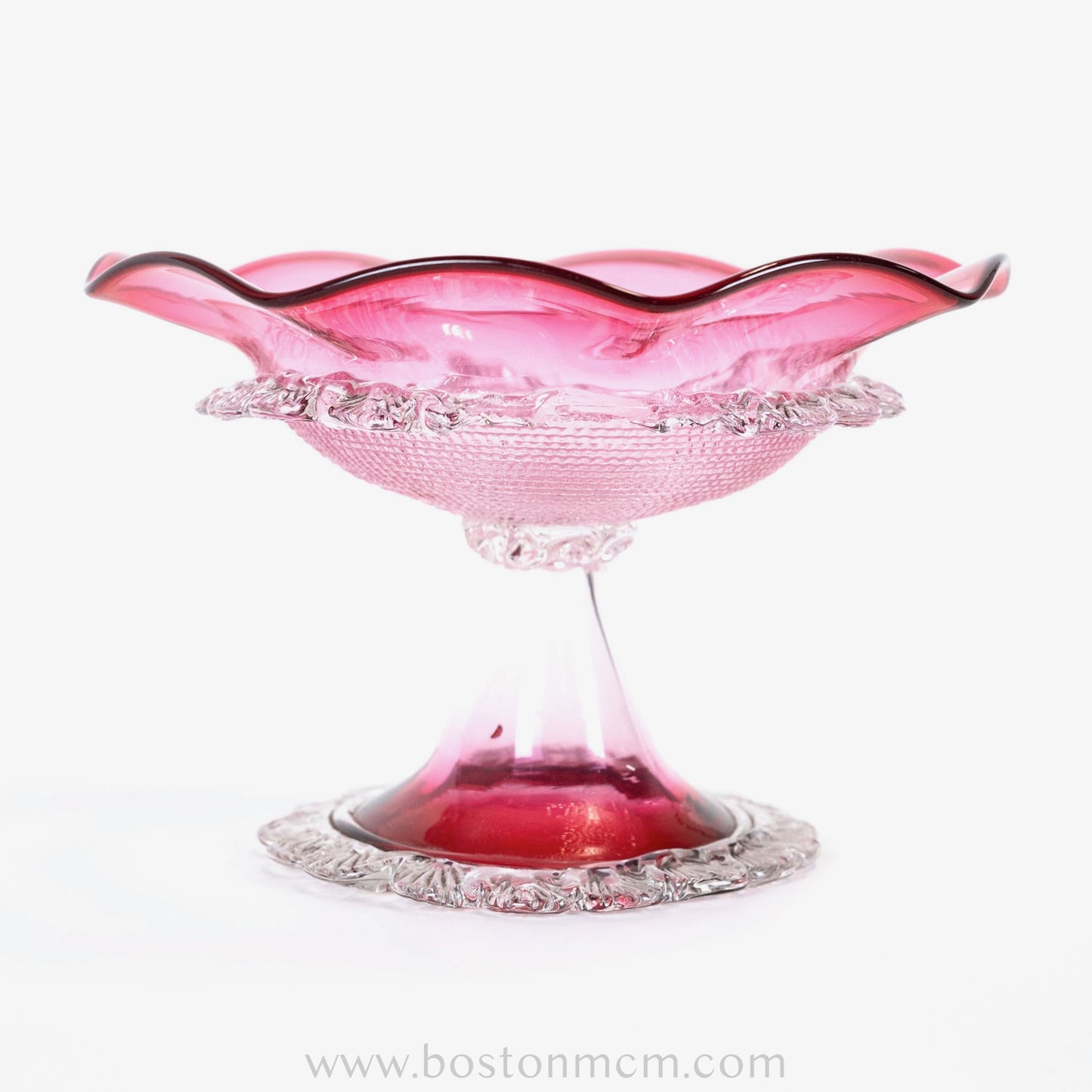 Murano Art Glass Pink Candy Bowl