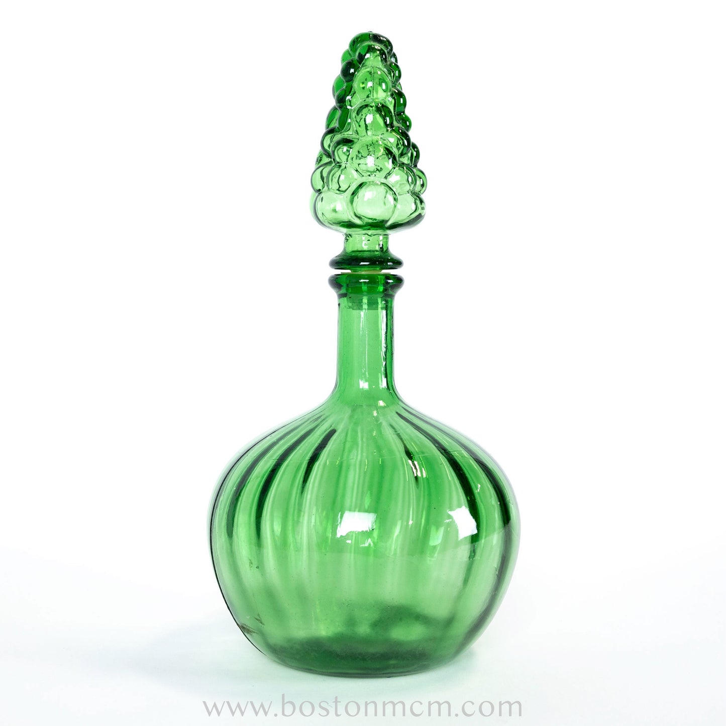 Murano Green Art Glass  / Decanter, possibly Empoli