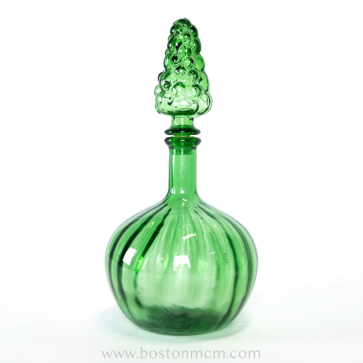 Murano Green Art Glass  / Decanter, possibly Empoli