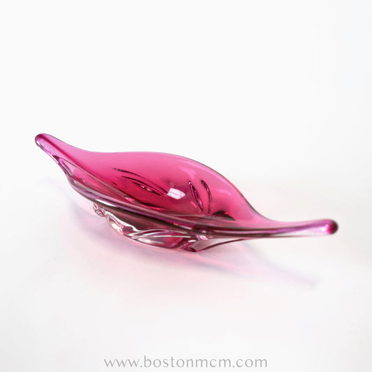 Italian Murano Art Glass Pink/ Cranberry Bowl