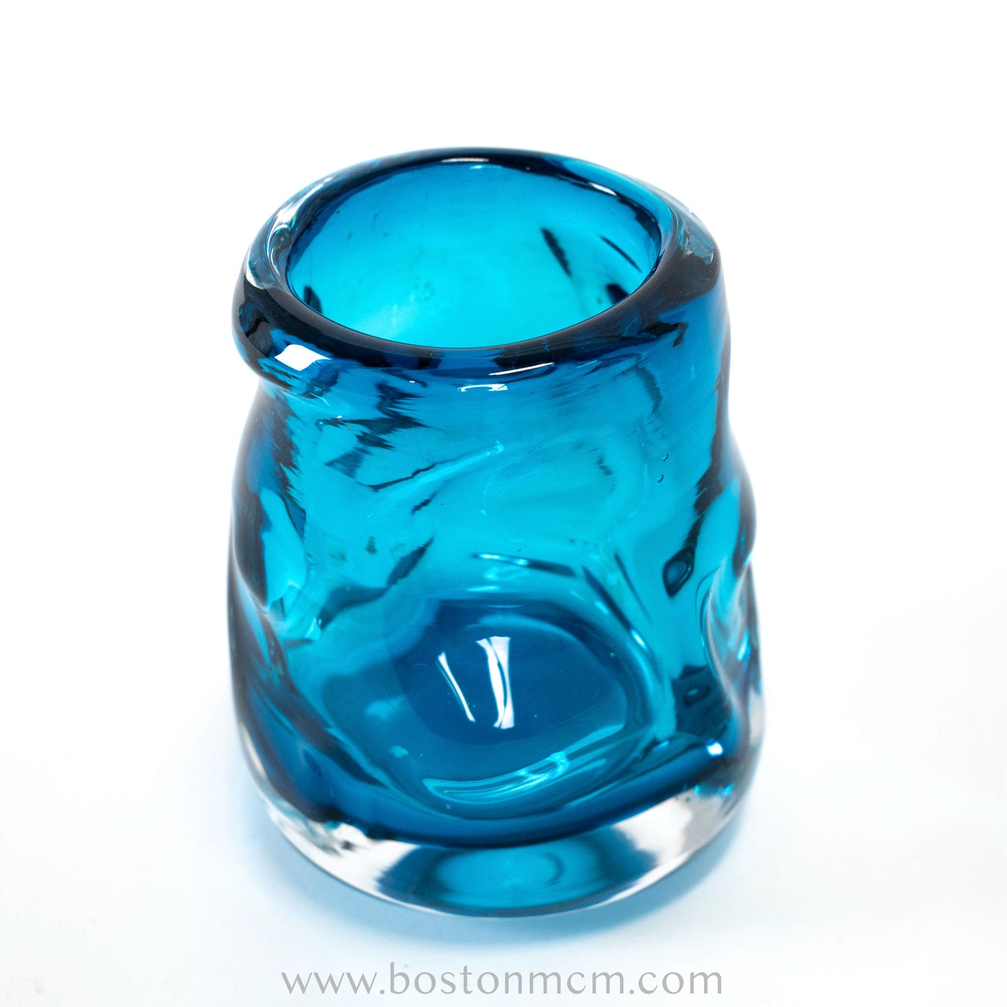 Blue Art Glass Bowl by Whitefriars