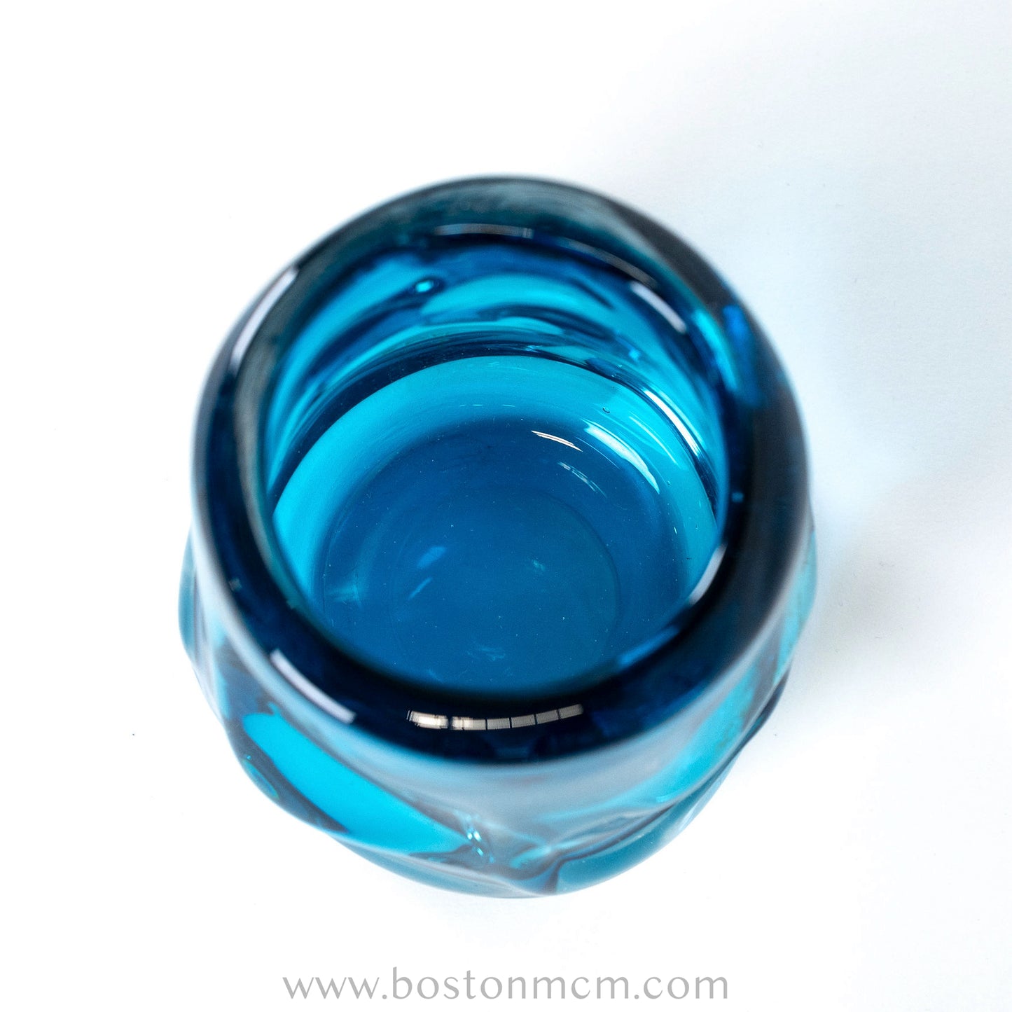 Blue Art Glass Bowl by Whitefriars