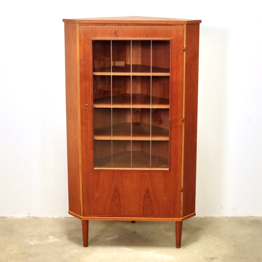Danish Teak Corner Cabinet - #A1921
