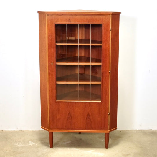 Danish Teak Corner Cabinet - #A1921
