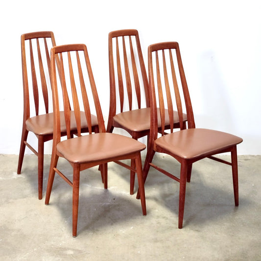 Koefoed Hornslet “Eva” Set of 4 Teak Dining Chairs - #A1924-2