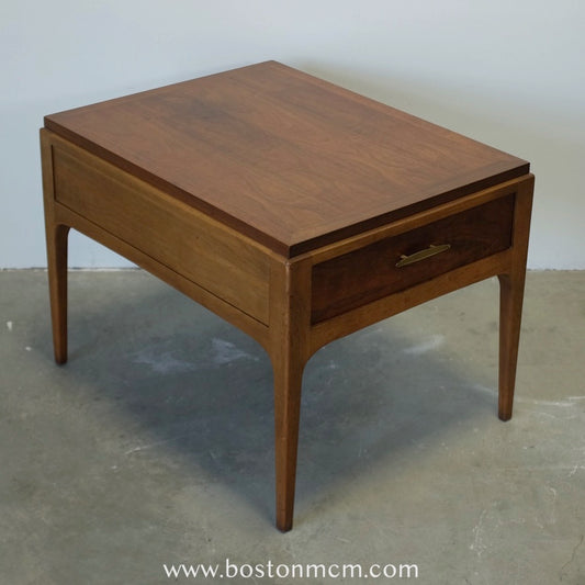 Lane "Rhythm" Walnut Side Table with Drawer - #A1679