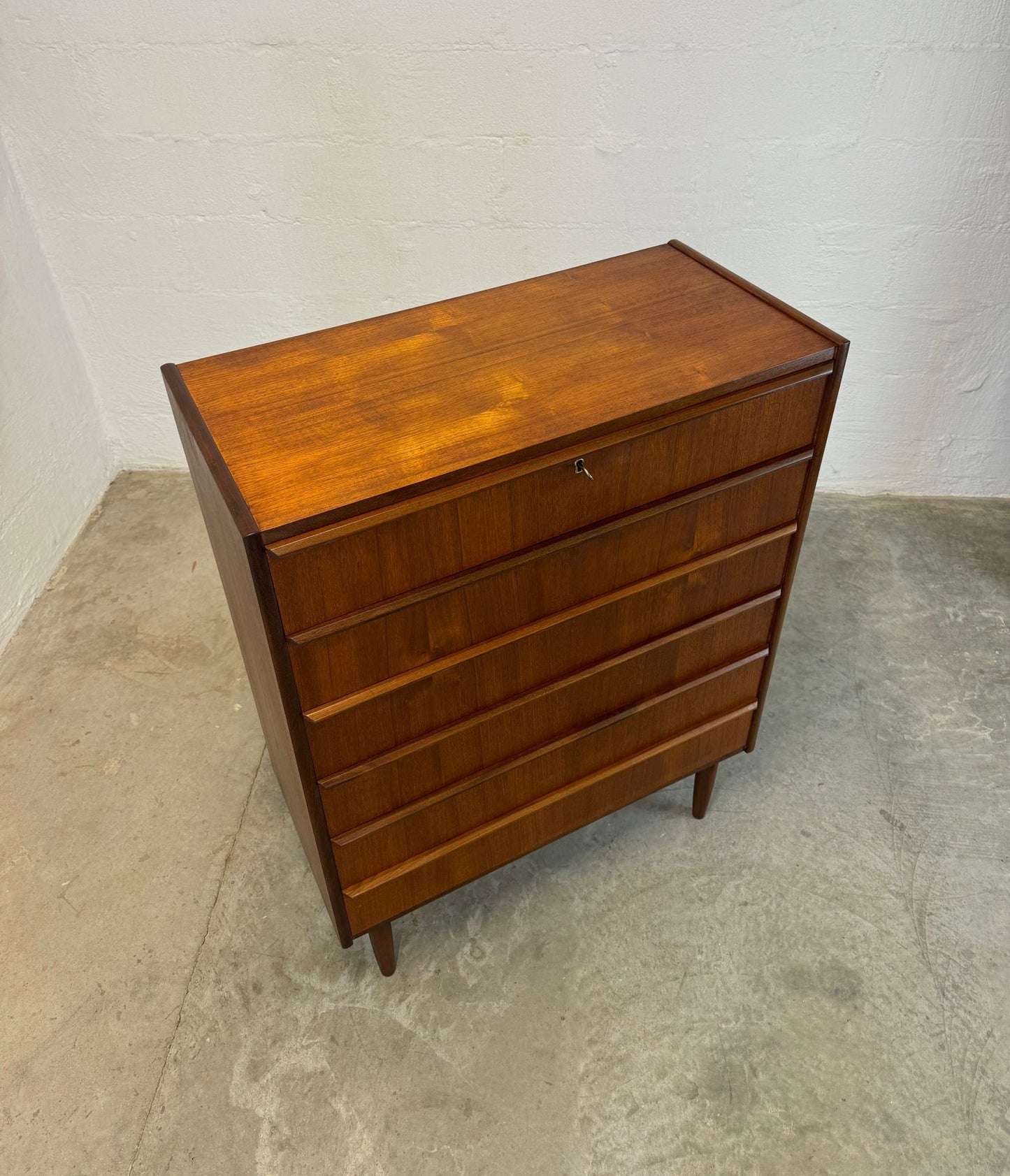 Danish Teak Six Drawer Dresser - #A1584