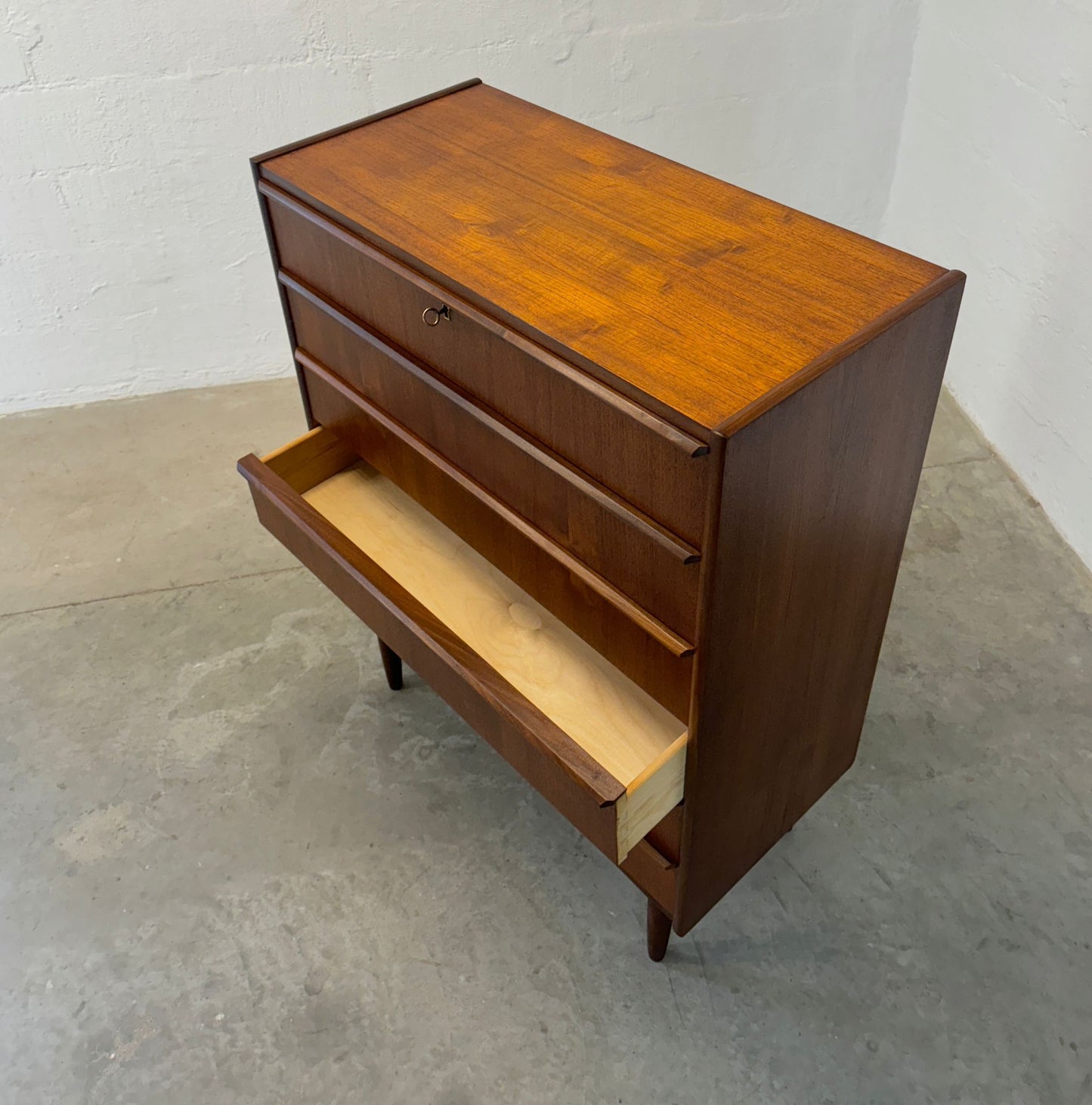 Danish Teak Six Drawer Dresser - #A1584