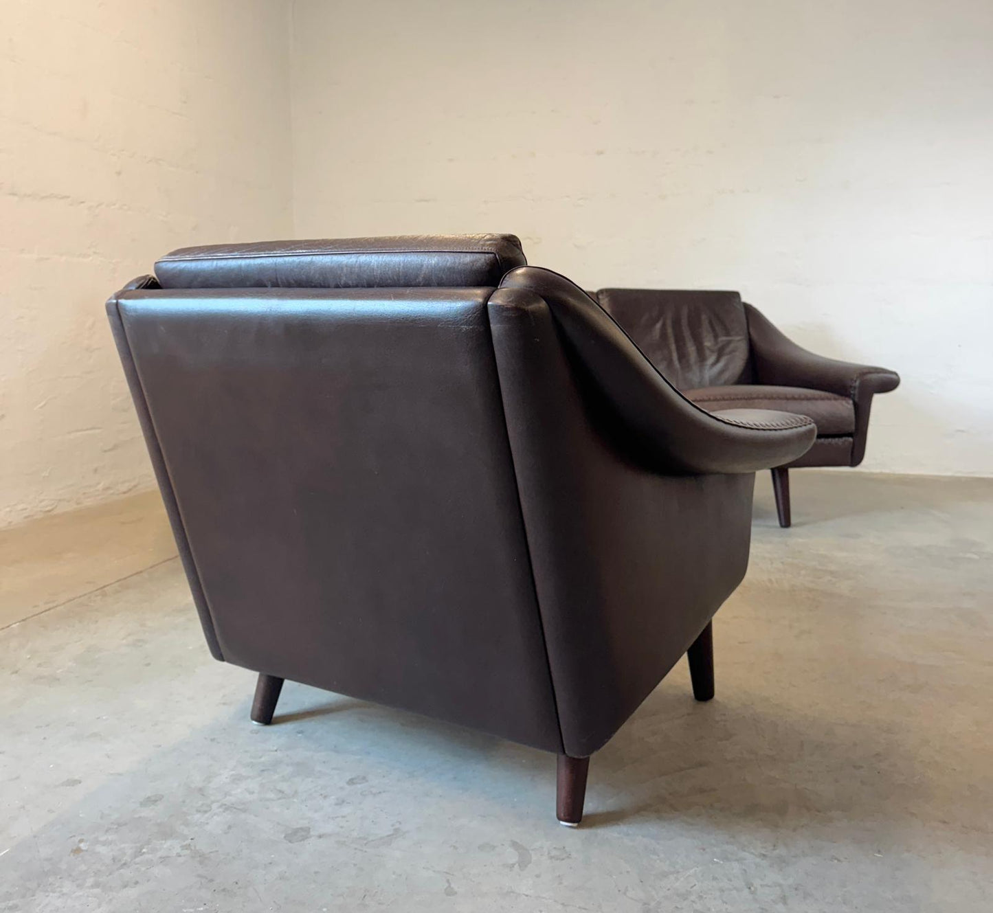 Erhardsen & Andersen Møbelfabrik “Matador” Leather Sofa & Chair Designed by Aage Christiansen - #A2152