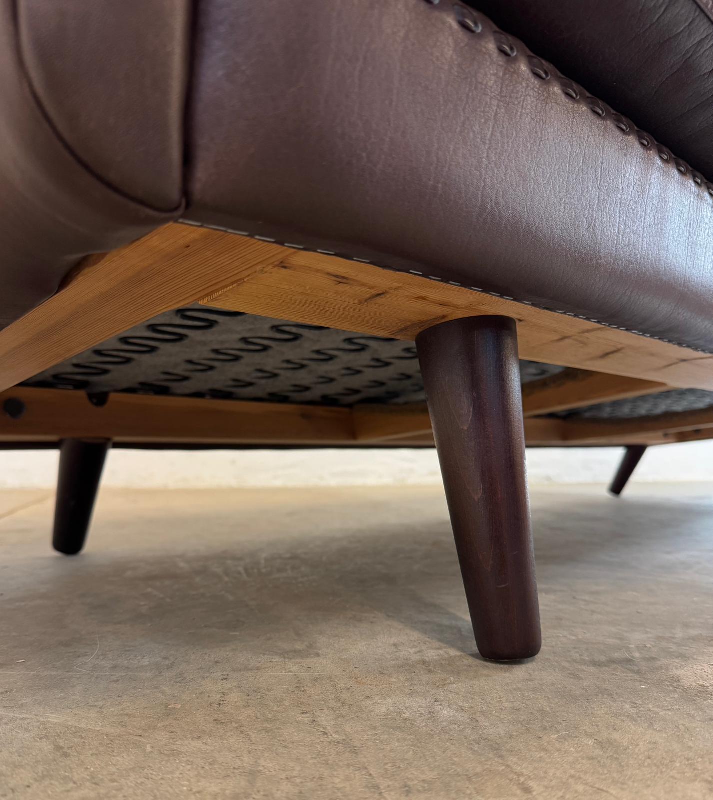 Erhardsen & Andersen Møbelfabrik “Matador” Leather Sofa & Chair Designed by Aage Christiansen - #A2152