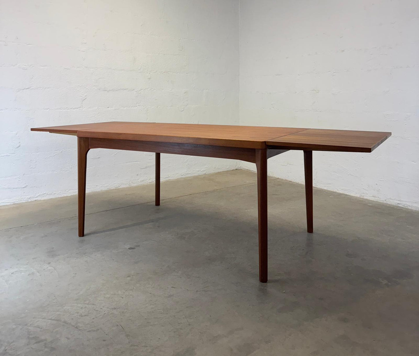Vejle Stole - og Møbelfabrik Teak Draw Leaf Dining Table Designed by Henning Kjærnulf - #A2155