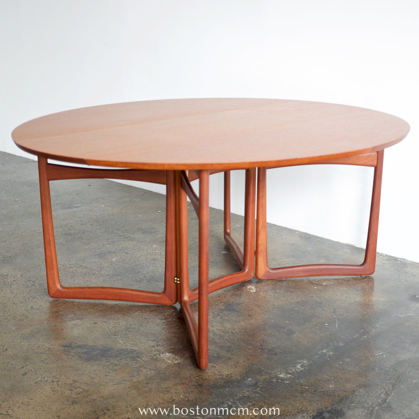 France & Son Teak Drop Leaf Dining Table Designed by Peter Hvidt & Orla Mølgaard Nielsen