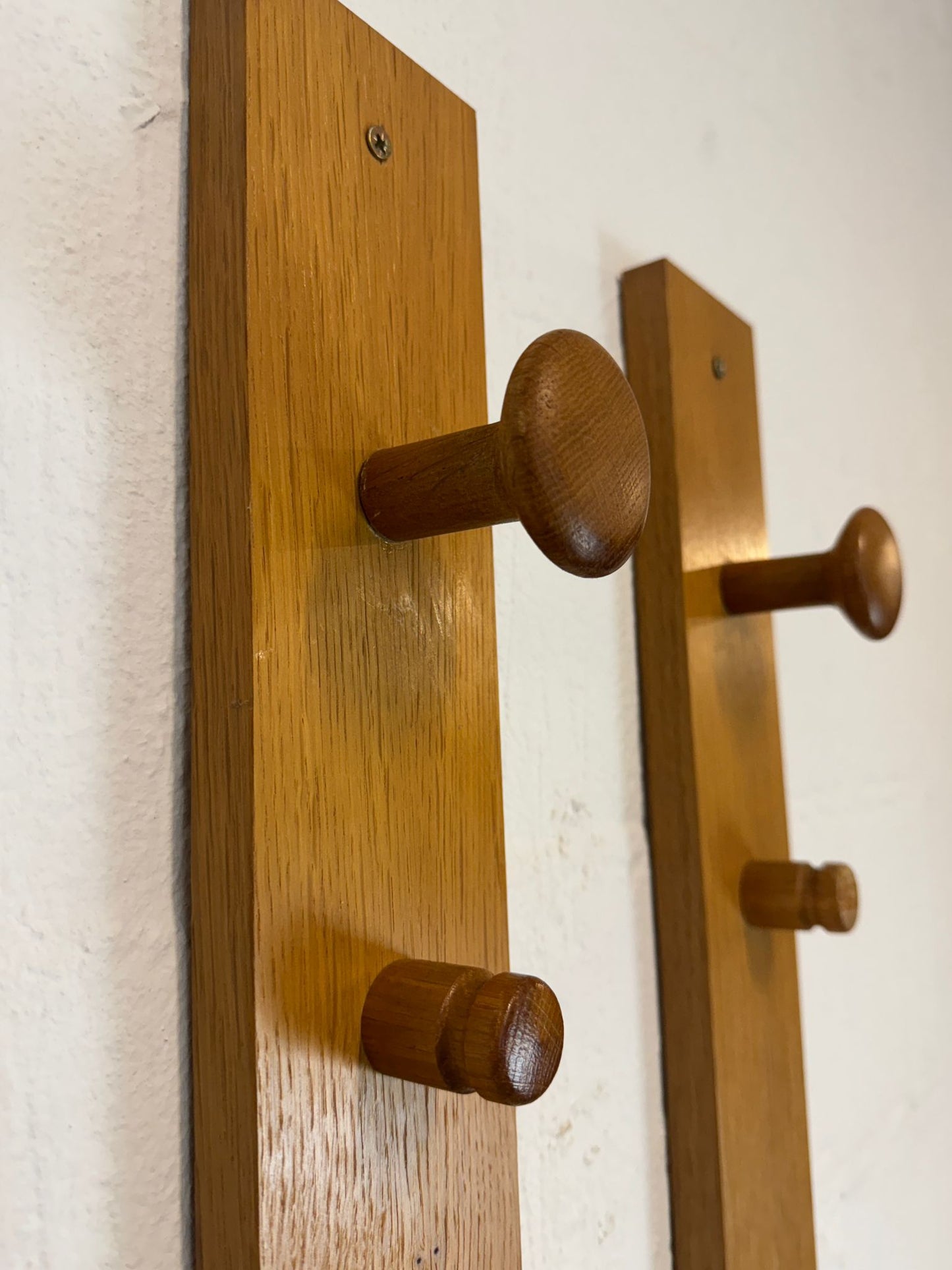 Danish Oak Wall-Mounted Coat Hook - #A1593