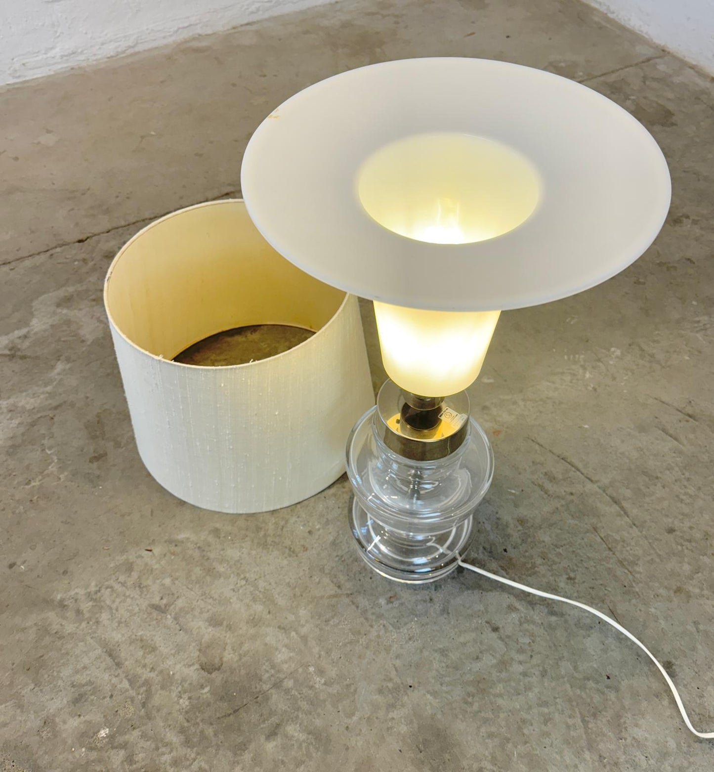 Swedish Glass Table Lamp Designed by Carl Fagerlund for Orrefors - #A1661