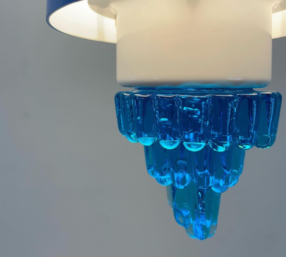 Danish Aluminum & Glass "Icicle" Pendant Light, Probably by Vitrika - #A1668