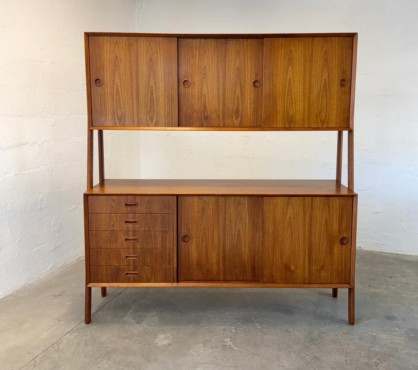 Omann Jun. Møbelfabrik Model #3 Double Sideboard / Highboard Designed by Gunni Omann - #A1712