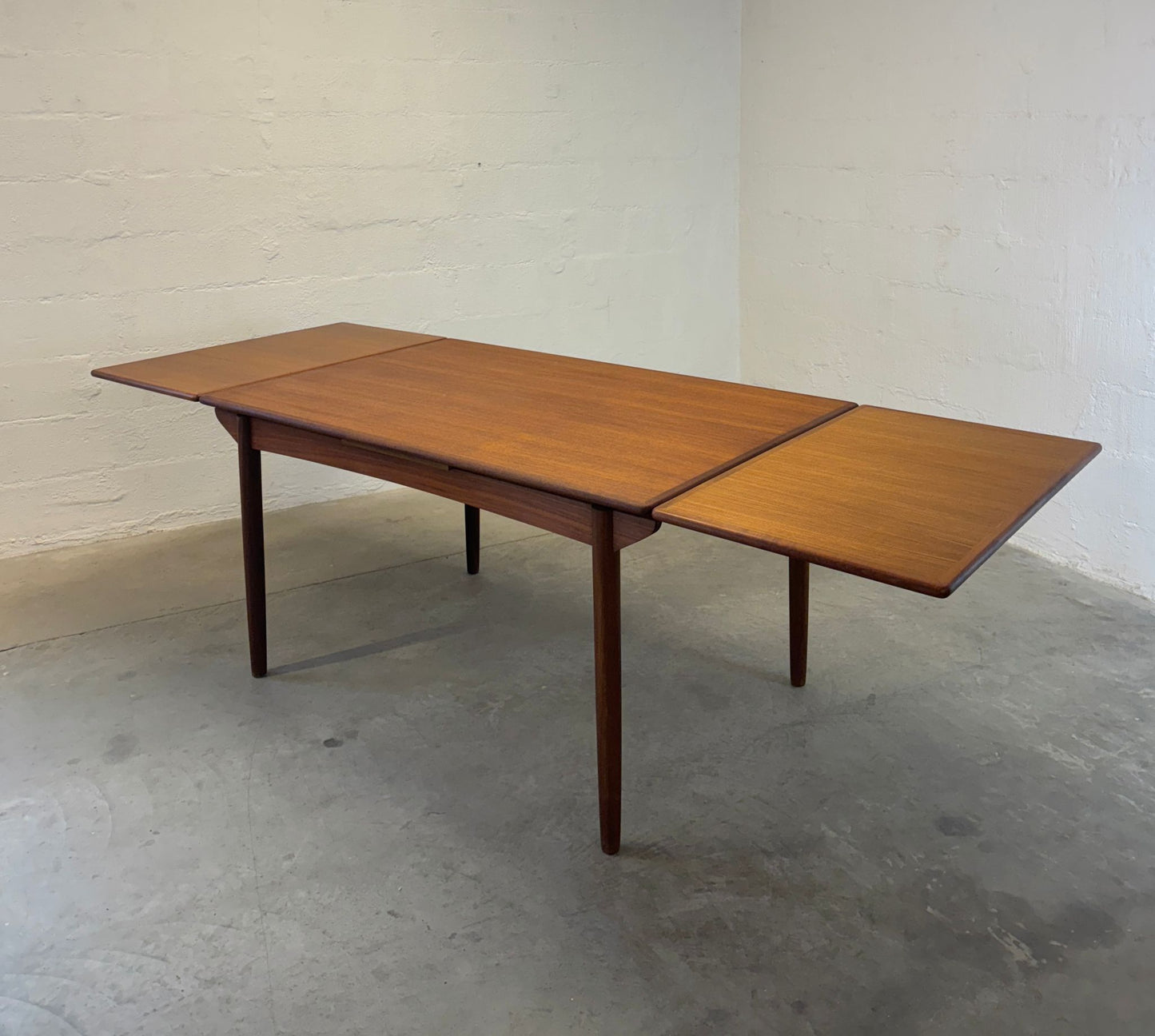 Danish Teak Draw Leaf Dining Table - #A1716