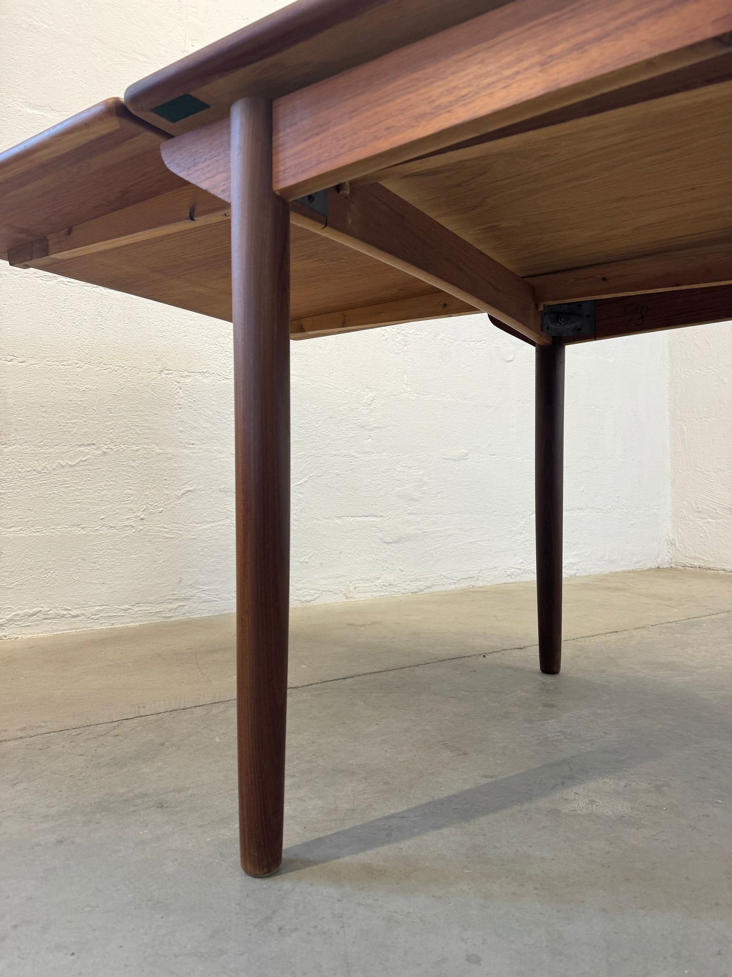 Danish Teak Draw Leaf Dining Table - #A1716