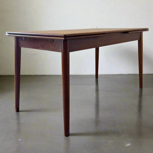 Danish Teak Petite Draw Leaf Dining Table - #A1718
