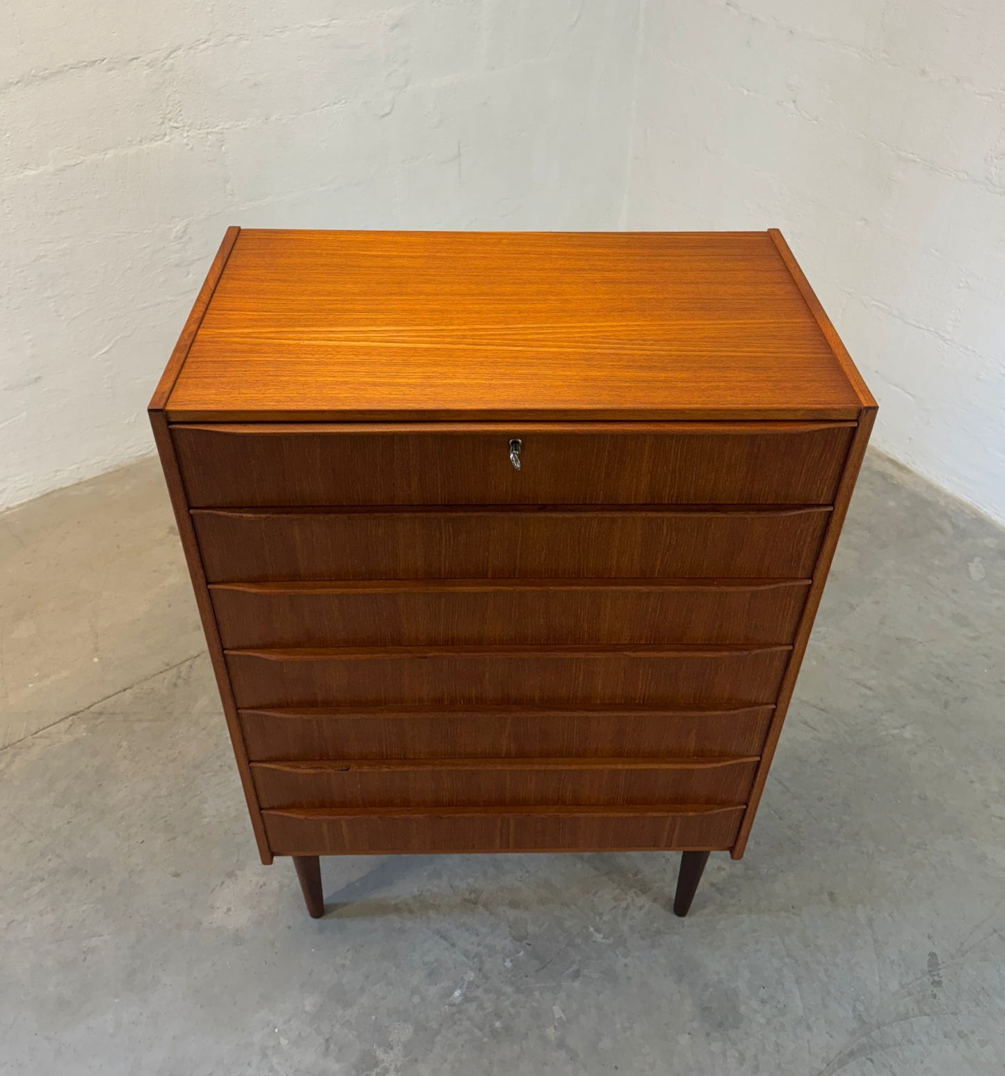 Danish Teak Seven Drawer Dresser - #A1719