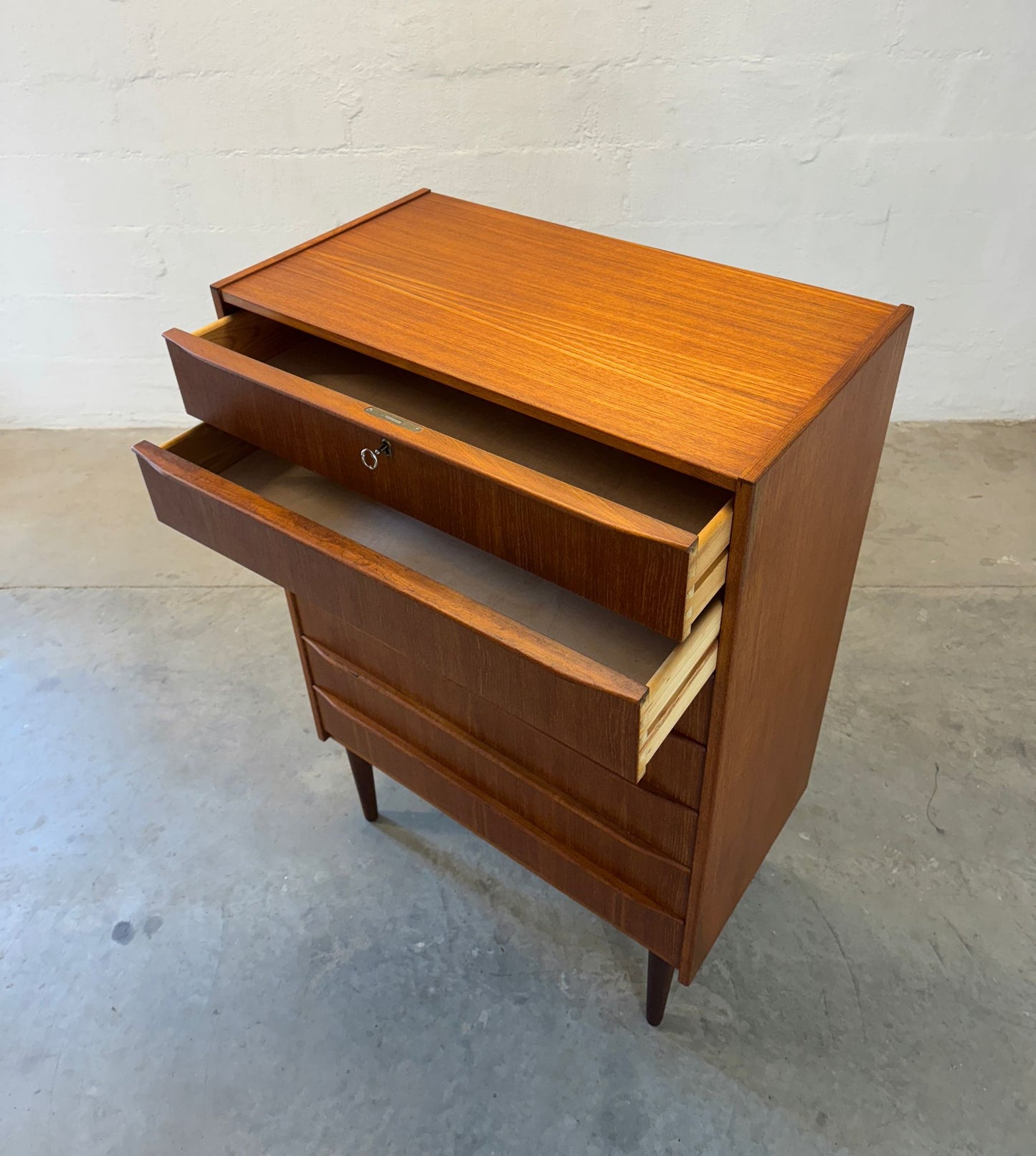 Danish Teak Seven Drawer Dresser - #A1719