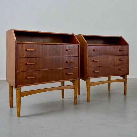 L. Chr. Larsen & Søn Pair of Teak Nightstands - #A1721