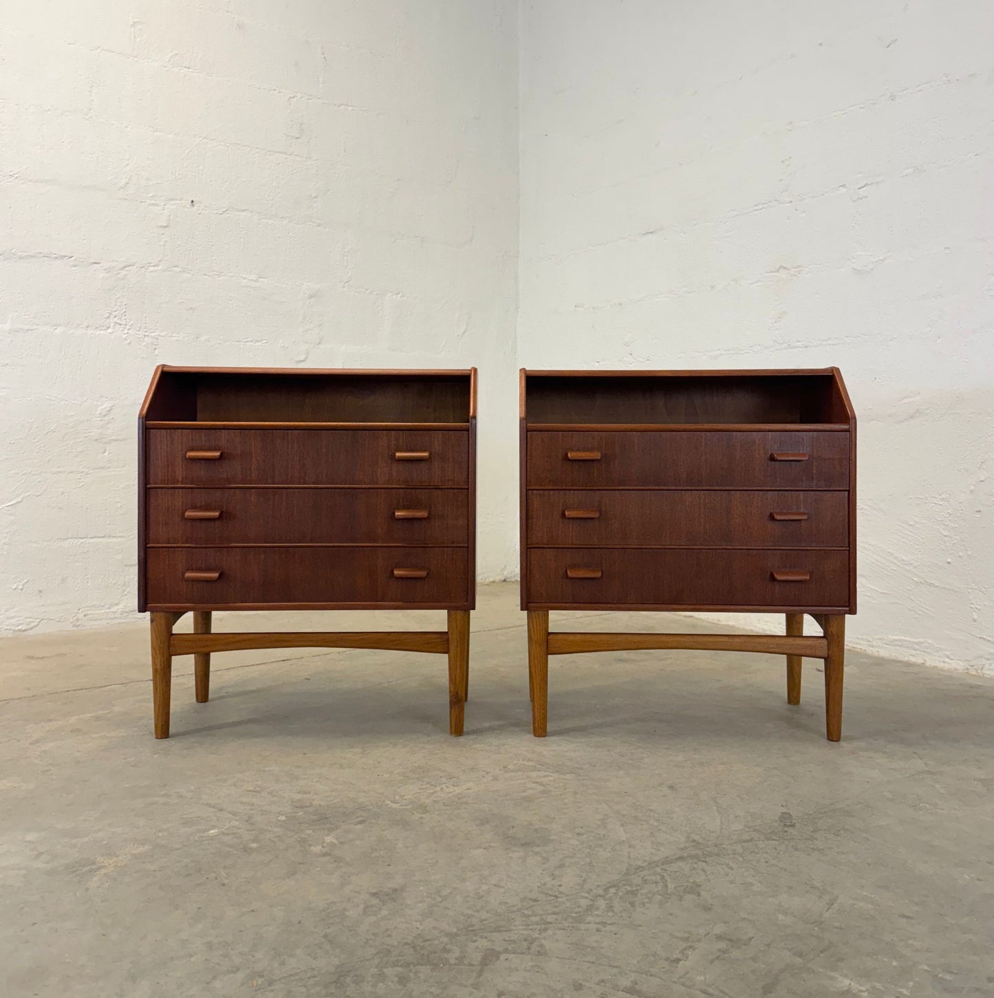 L. Chr. Larsen & Søn Pair of Teak Nightstands - #A1721