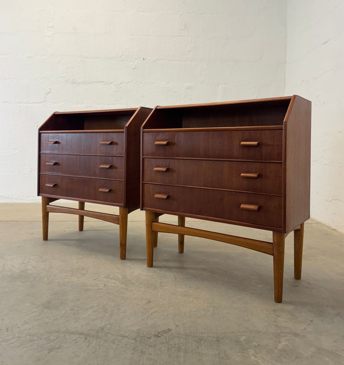 L. Chr. Larsen & Søn Pair of Teak Nightstands - #A1721