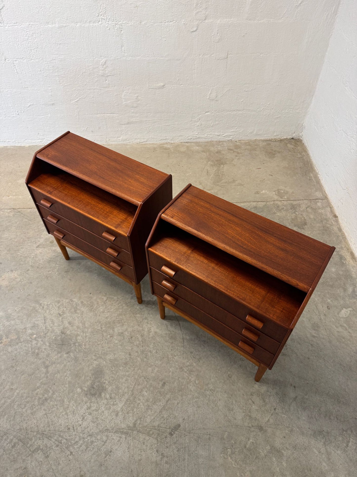 L. Chr. Larsen & Søn Pair of Teak Nightstands - #A1721