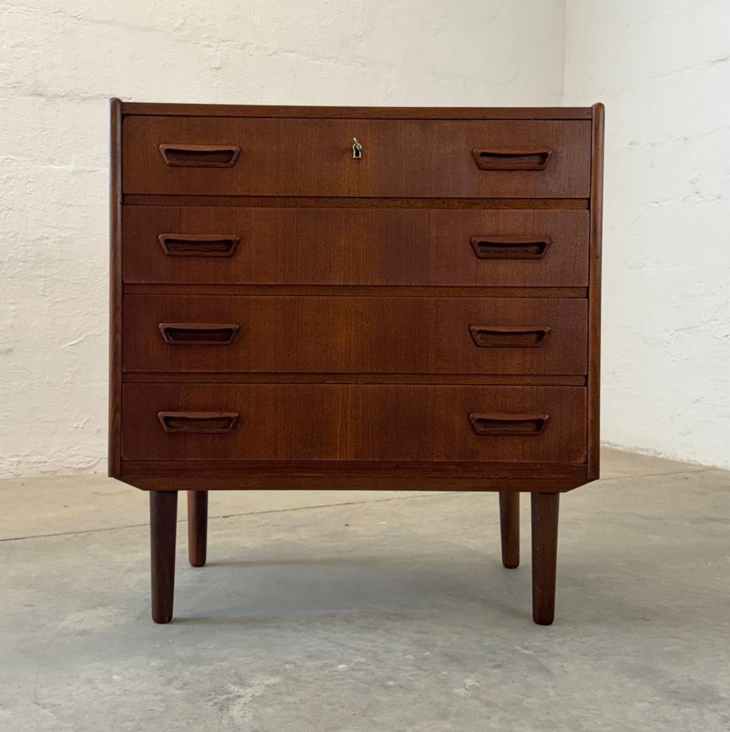 Danish Teak Four Drawer Chest / Dresser - #A1733
