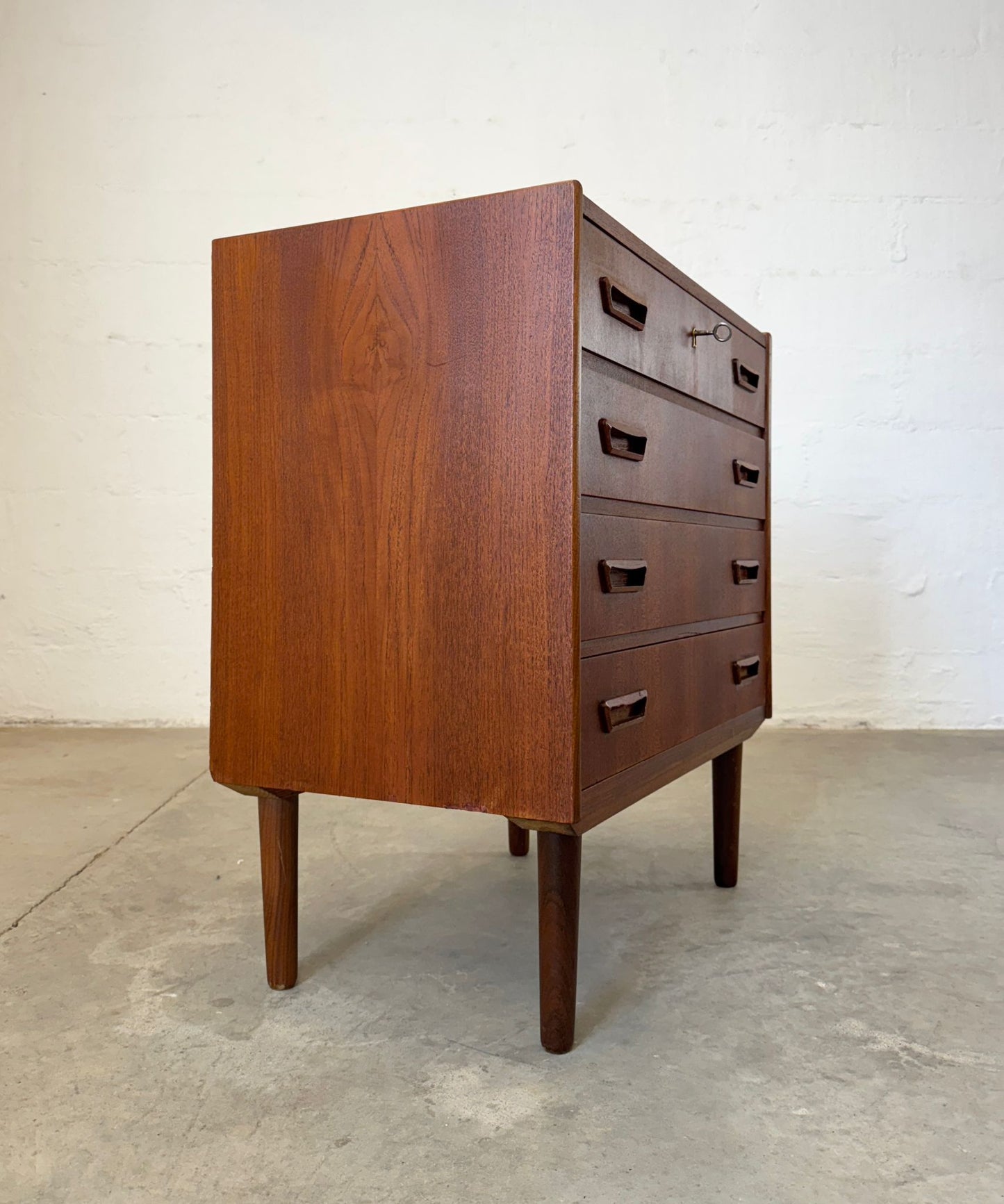 Danish Teak Four Drawer Chest / Dresser - #A1733