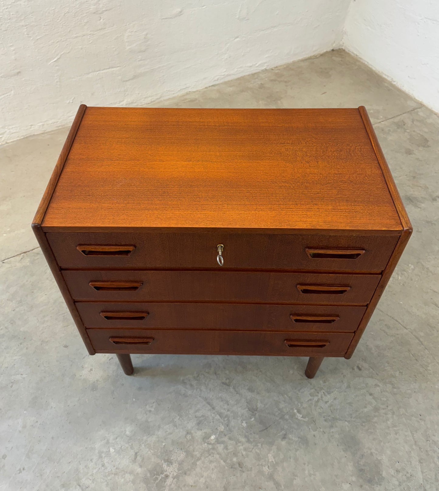 Danish Teak Four Drawer Chest / Dresser - #A1733