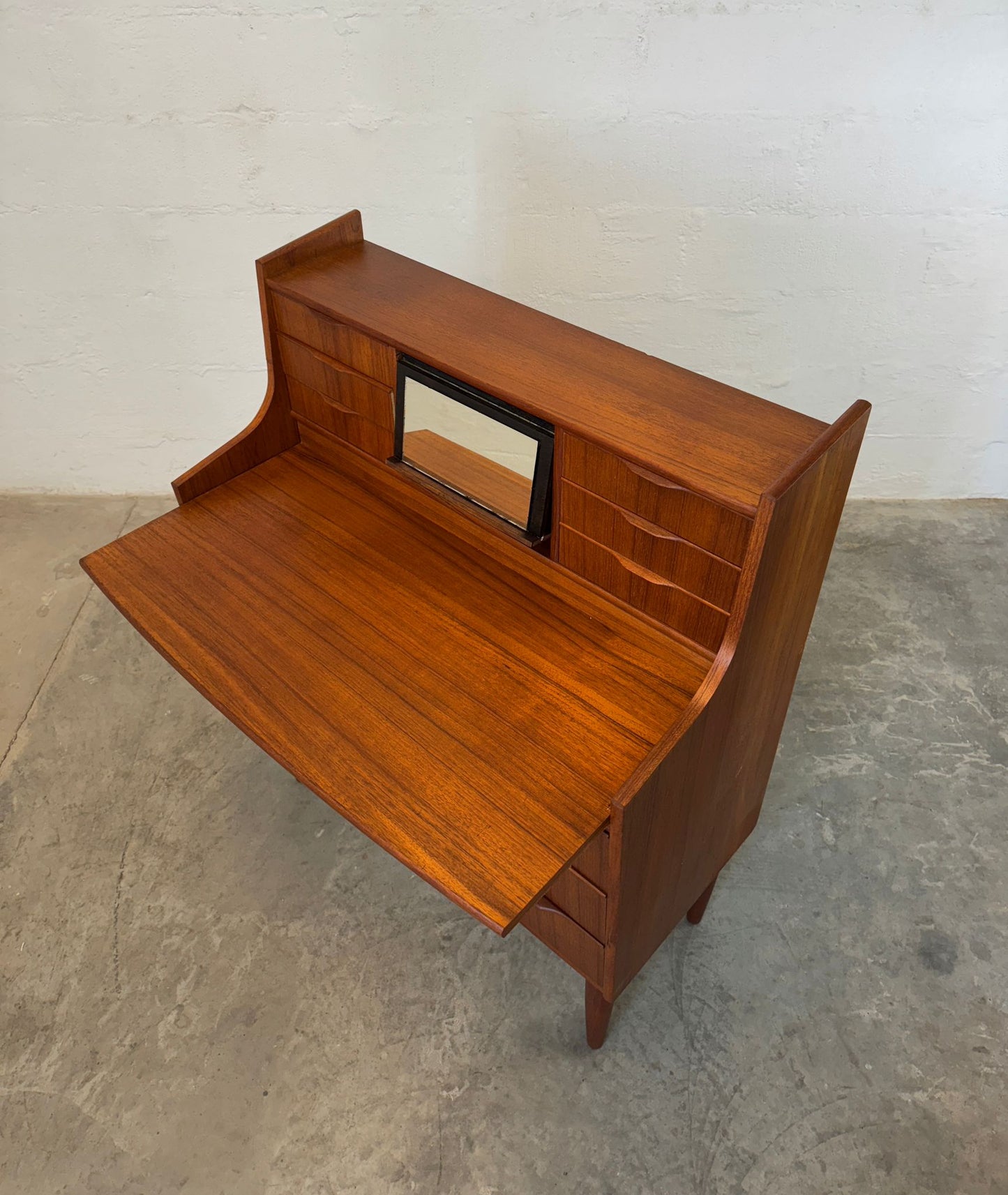 Danish Teak Secretary Desk - #A1741