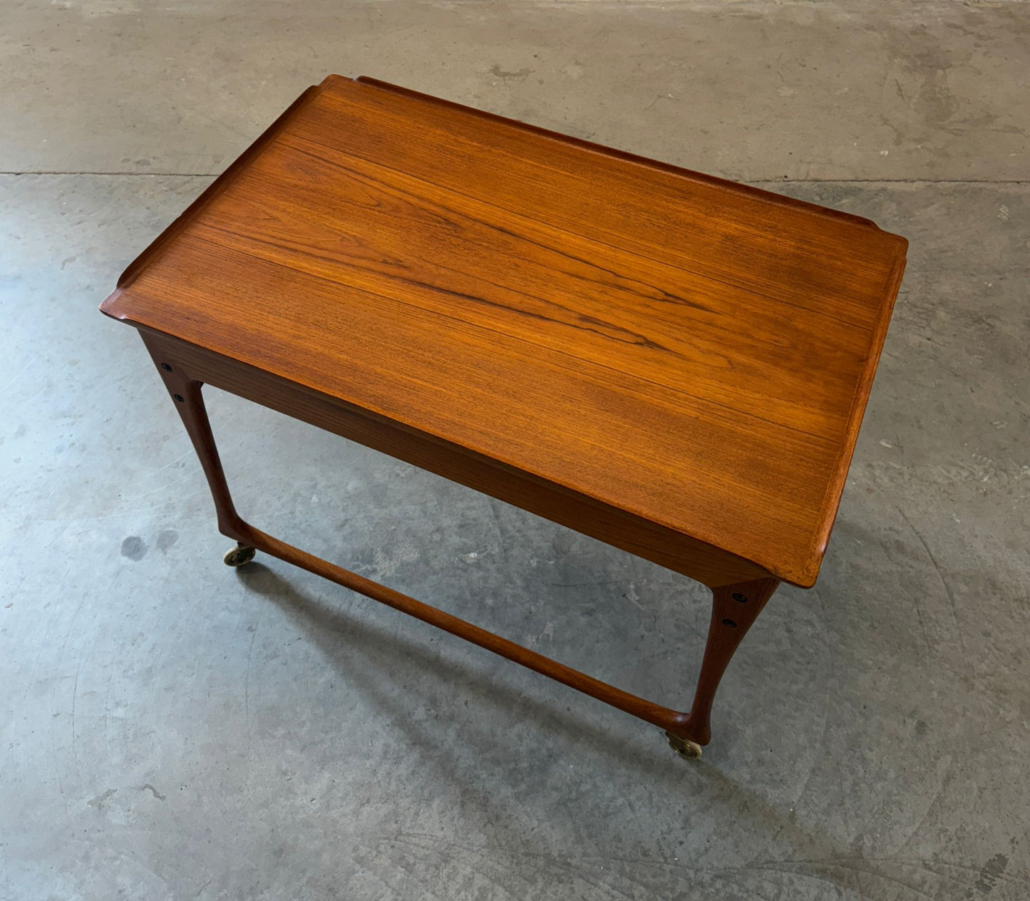 J. Ingvard Jensen Teak Rolling Bar Cart / Tea Cart - #A1749