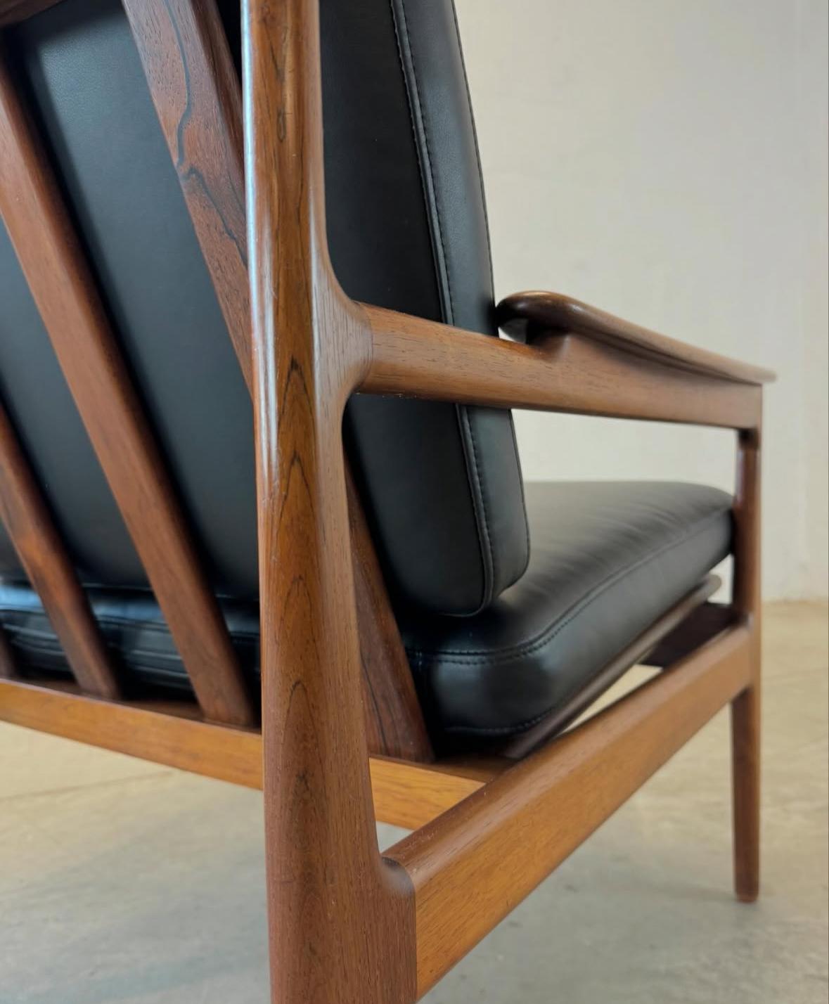 Danish Teak & Leather Armchair - #A1760