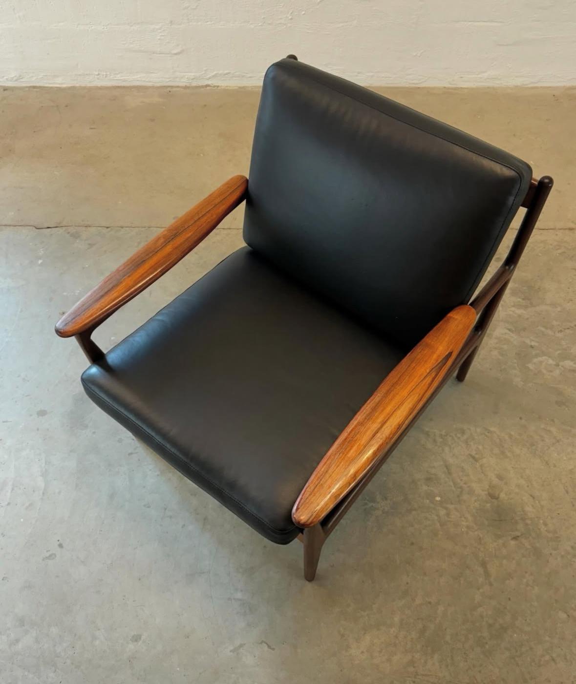 Danish Teak & Leather Armchair - #A1760