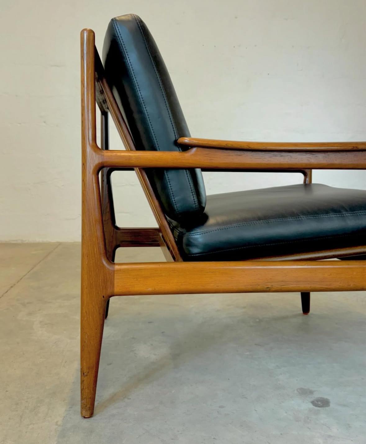 Danish Teak & Leather Armchair - #A1760