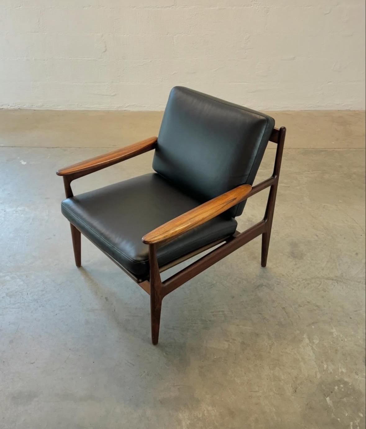 Danish Teak & Leather Armchair - #A1760