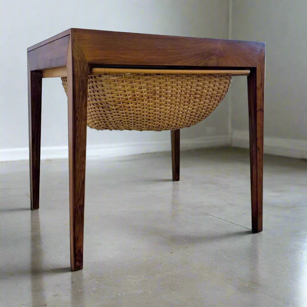 Haslev Møbelsnedkeri Rosewood Sewing Table Designed by Severin Hansen - #A1771
