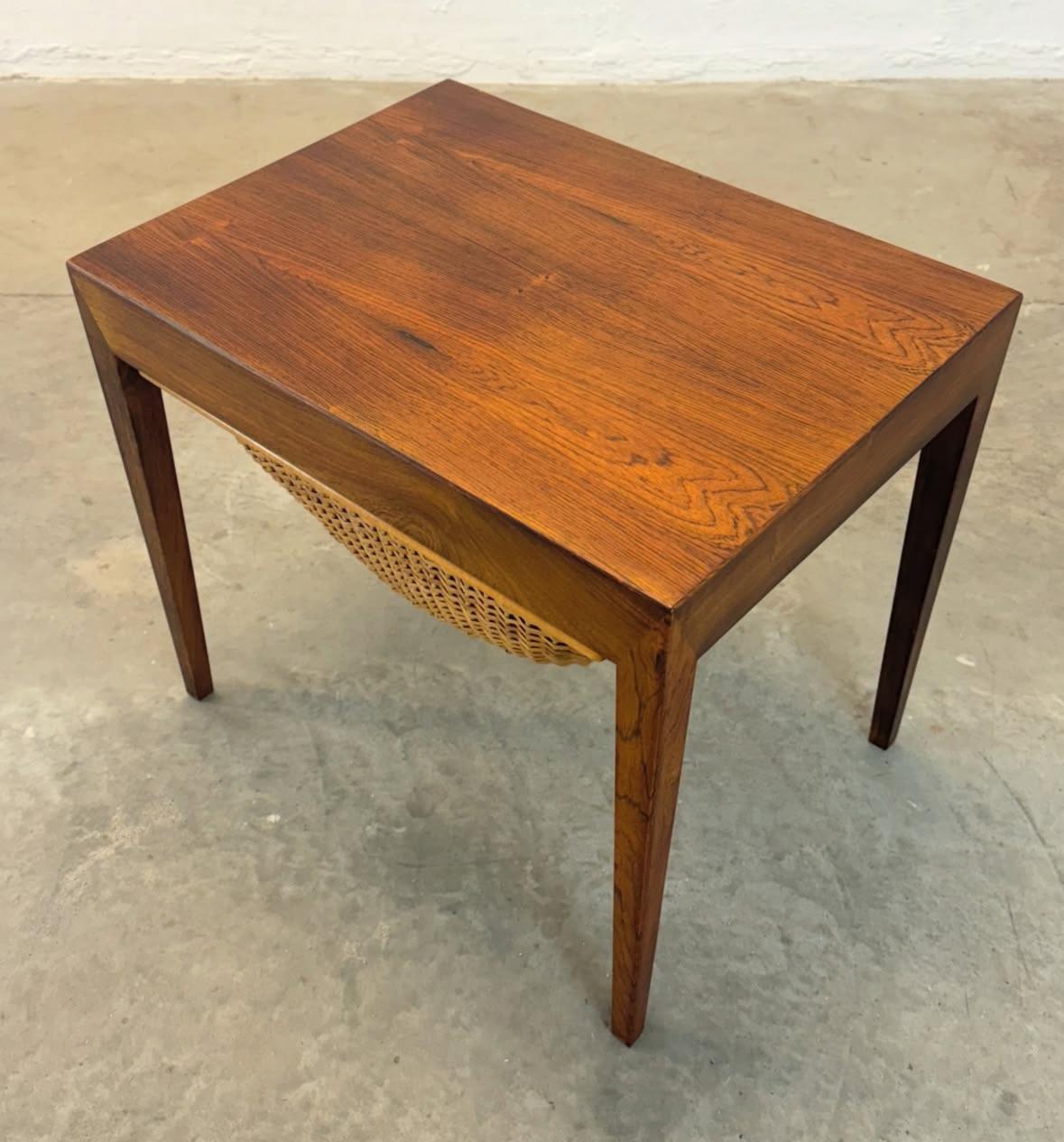 Haslev Møbelsnedkeri Rosewood Sewing Table Designed by Severin Hansen - #A1771