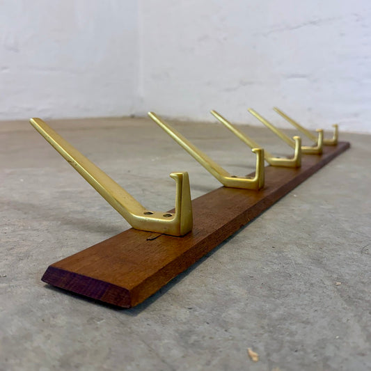 Danish Teak & Metal Coat Rack - #A1756