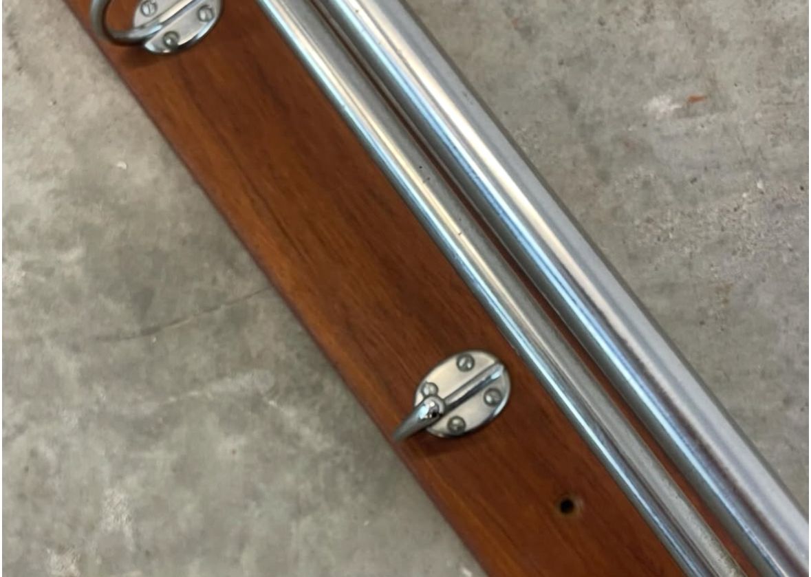 Danish Teak & Metal Coat Rack - #A1755