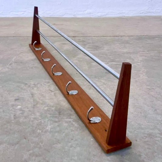 Danish Teak & Metal Coat Rack - #A1755