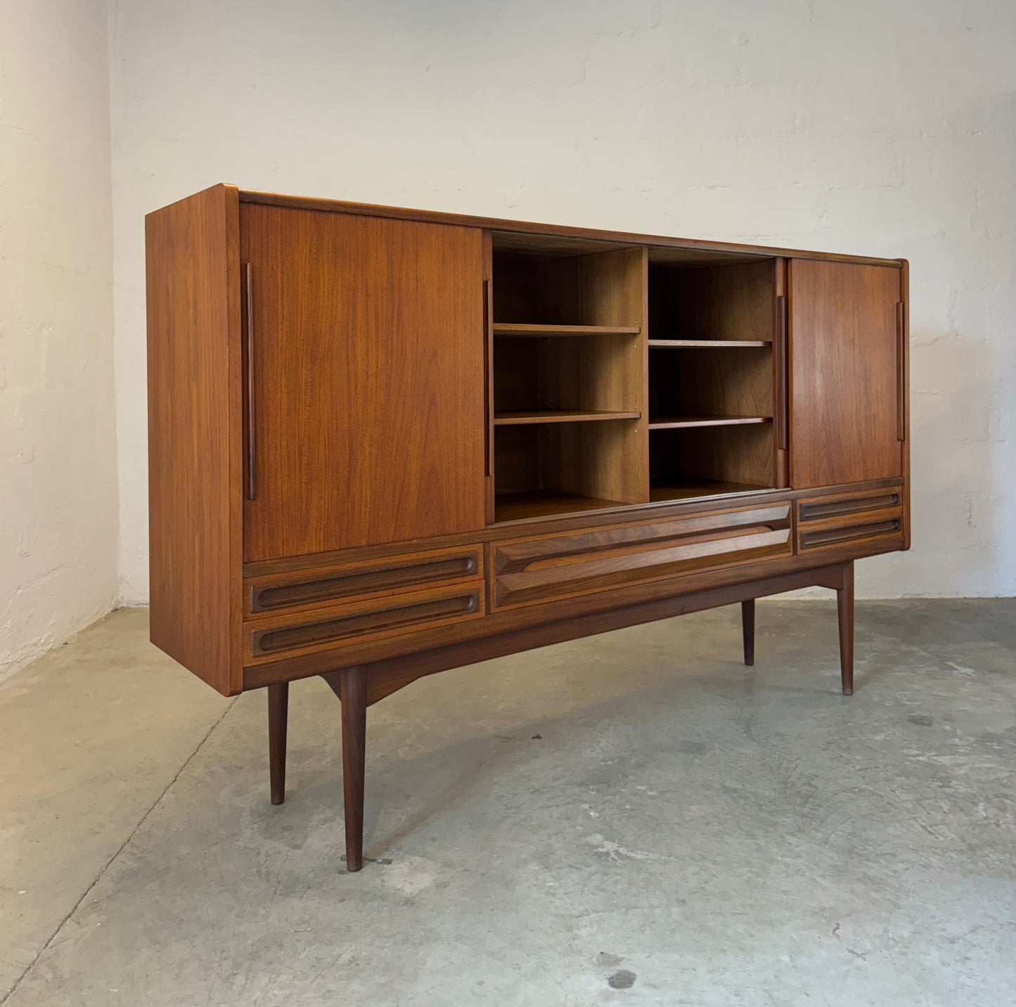 Danish Teak Highboard / Tall Sideboard - #A2100
