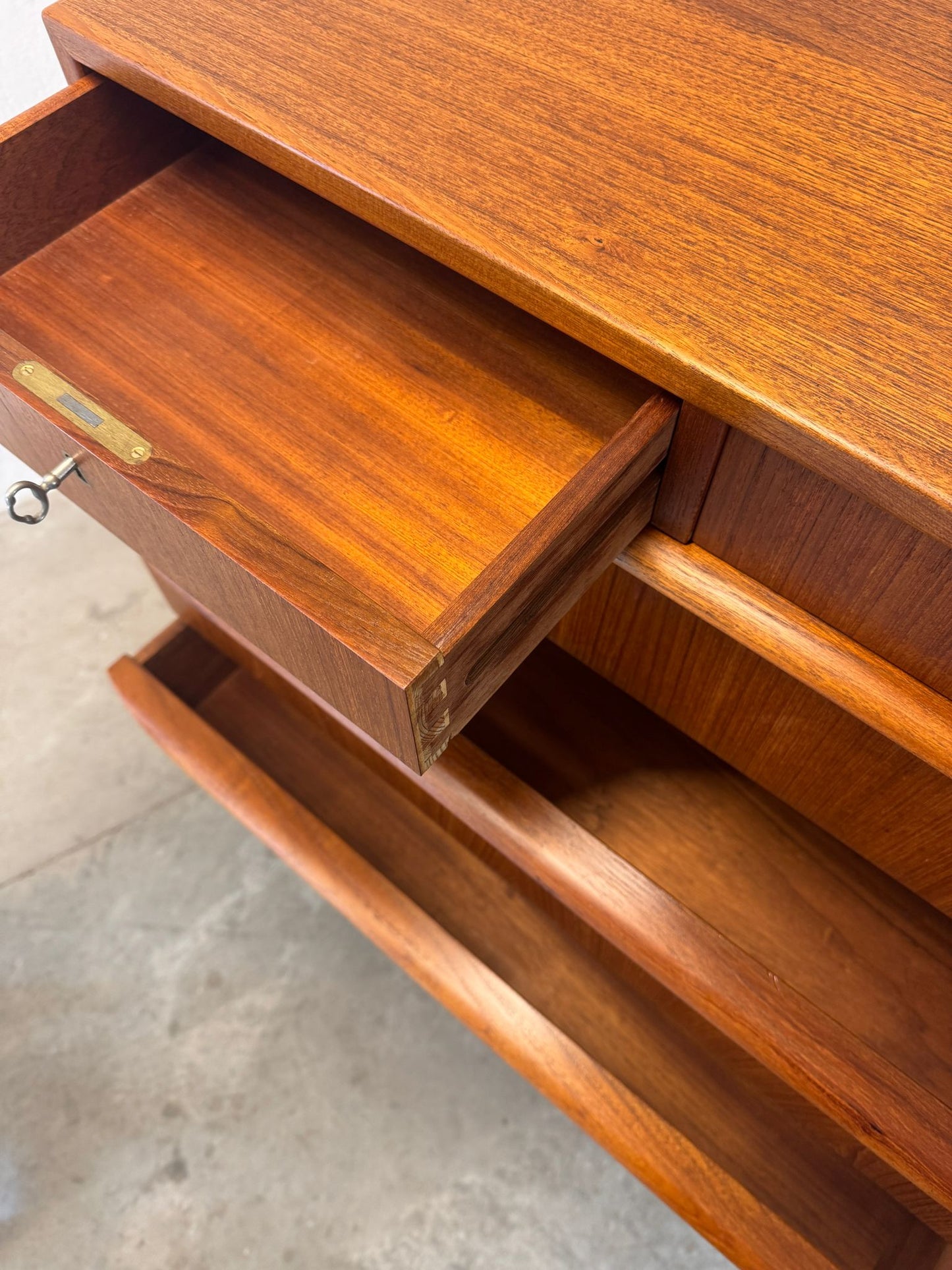 Danish Teak 7 Drawer Dresser - #A2108